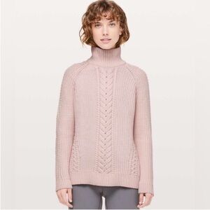 Lululemon Bring The Cozy Turtleneck Sweater in Misty Pink